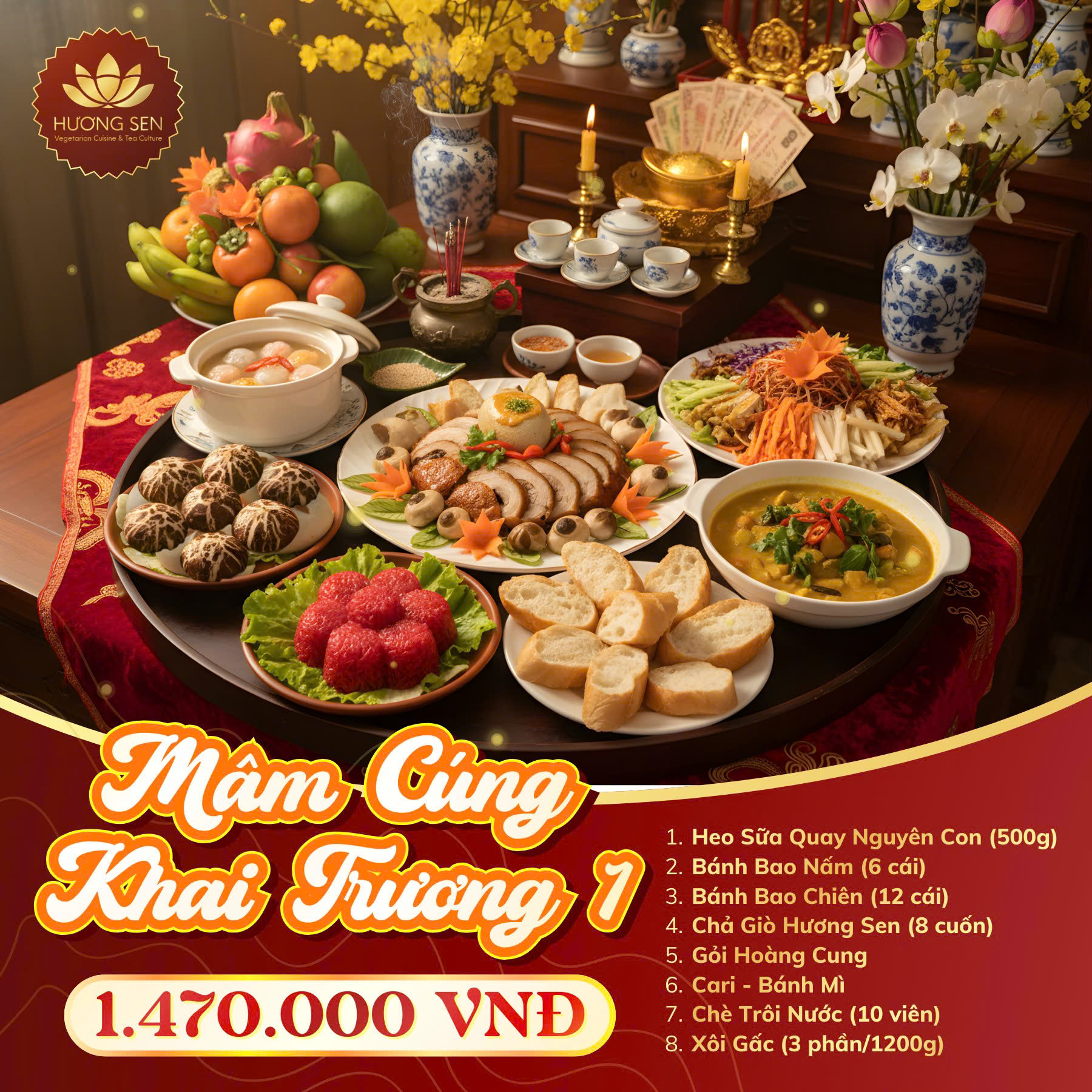 Mâm cúng khai trương 1