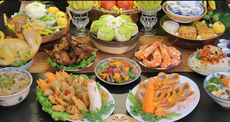 sự khác biệt giữa cỗ chay và cỗ mặn