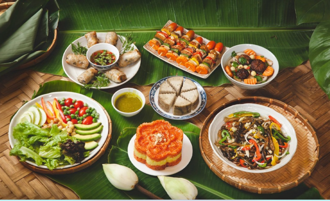 sự khác biệt giữa cỗ chay và cỗ mặn