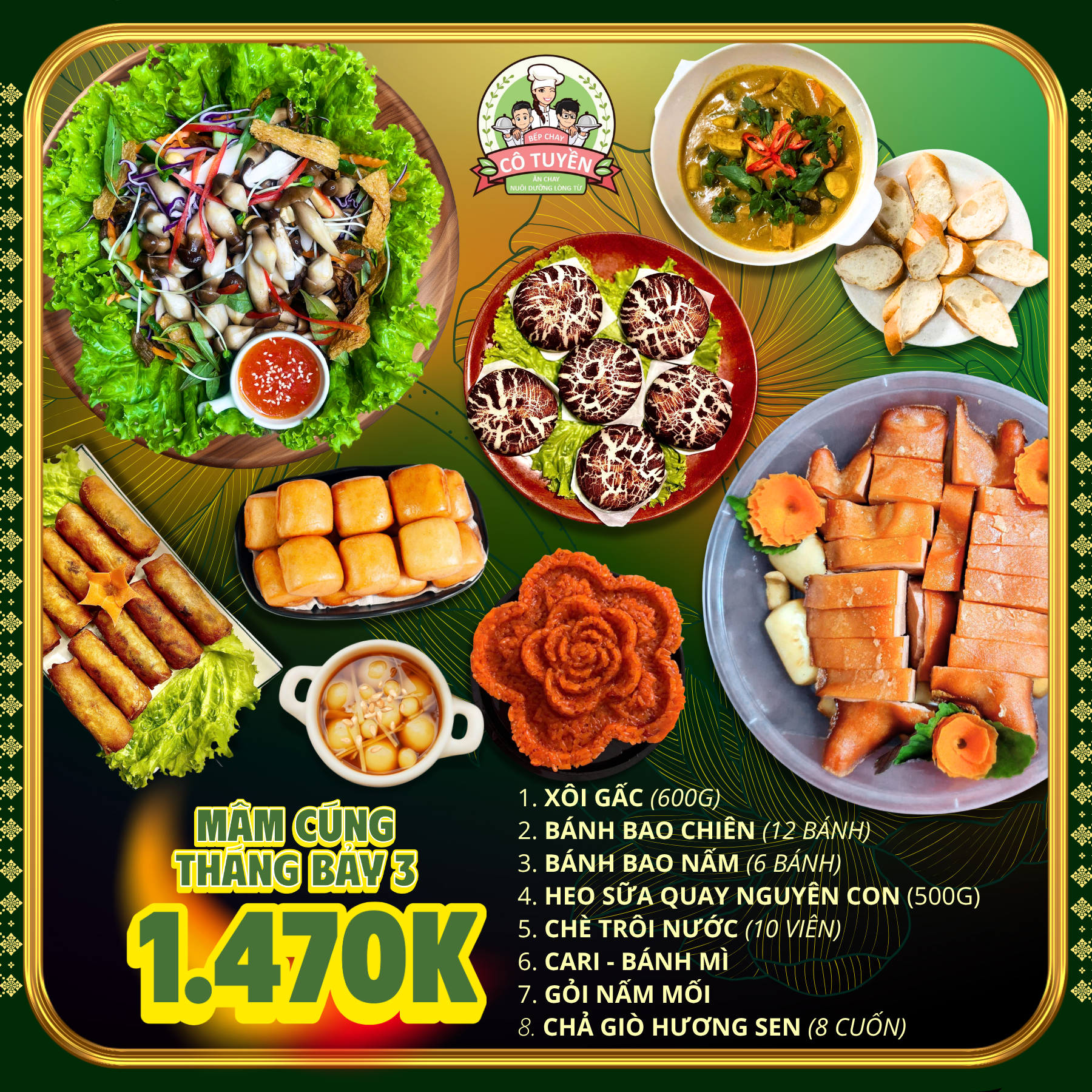Mâm cúng 3 rằm tháng bảy