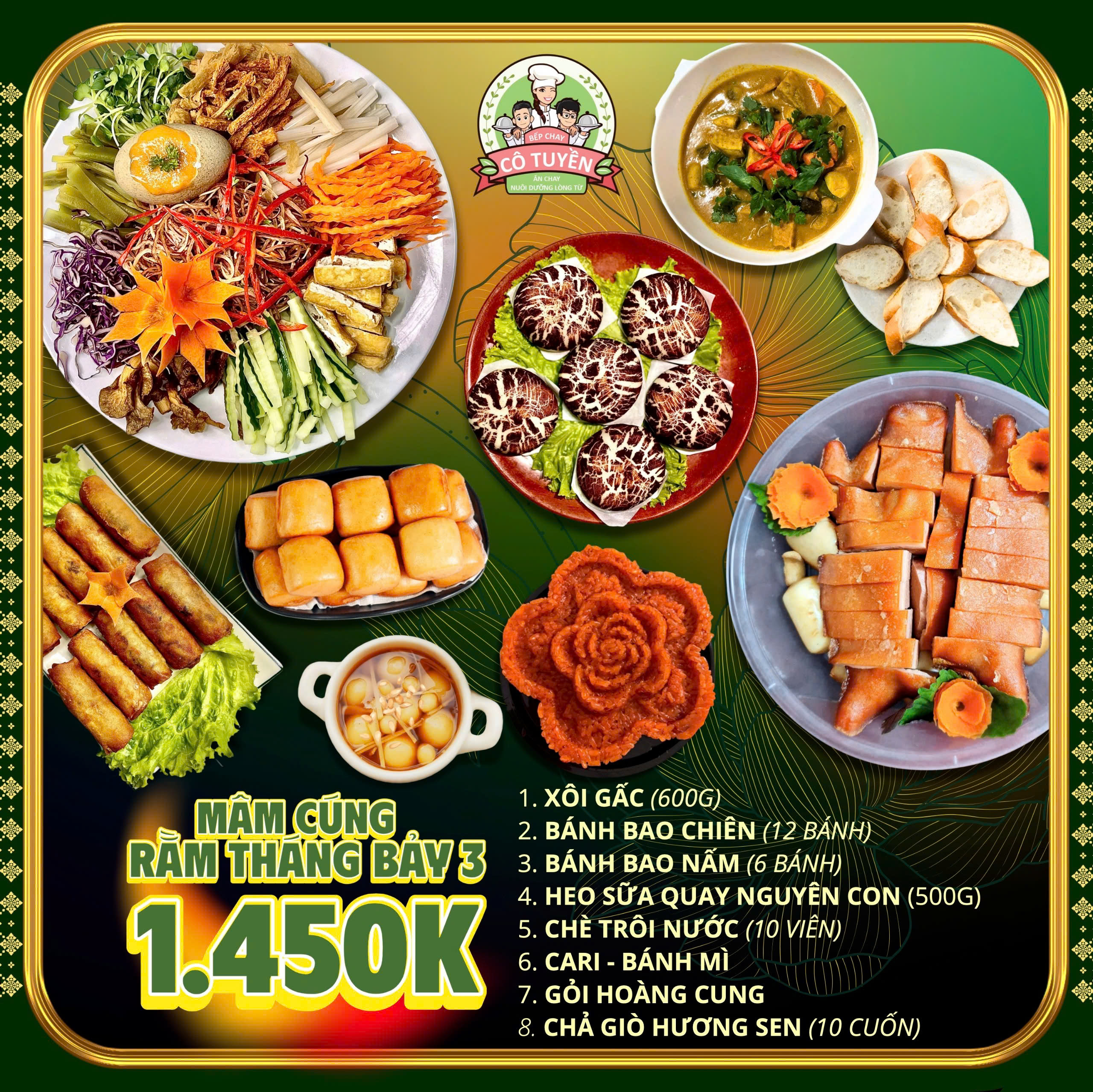 Mâm cúng 3 rằm tháng bảy