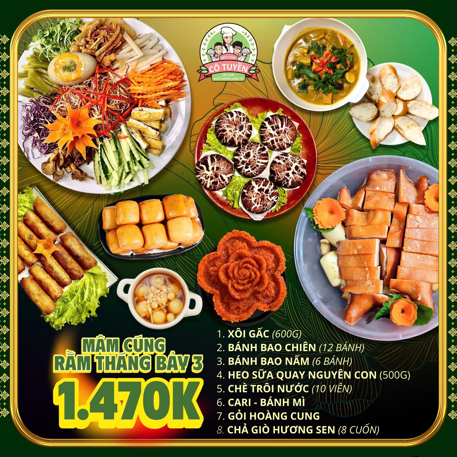 Mâm cúng 3 rằm tháng bảy