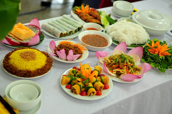 cỗ chay cho người tiểu đường