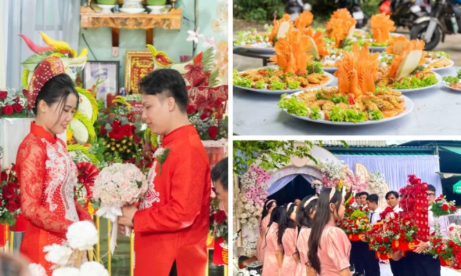 mâm cỗ chay cưới