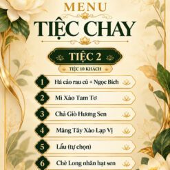 Menu Tiệc chay 2 10 khách – Mâm Cỗ Chay Cô Tuyền TP.HCM