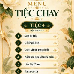 Menu Tiệc chay 4 10 khách – Mâm Cỗ Chay Cô Tuyền TP.HCM